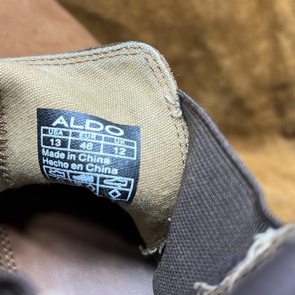 Aldo Light Brown Suede Chelsea Boots - Picture 6 of 8